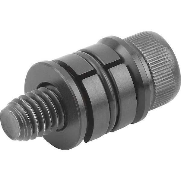 Centring Clamp Round, Form:B, M04X12, H=5, 5, Steel, Comp:Steel